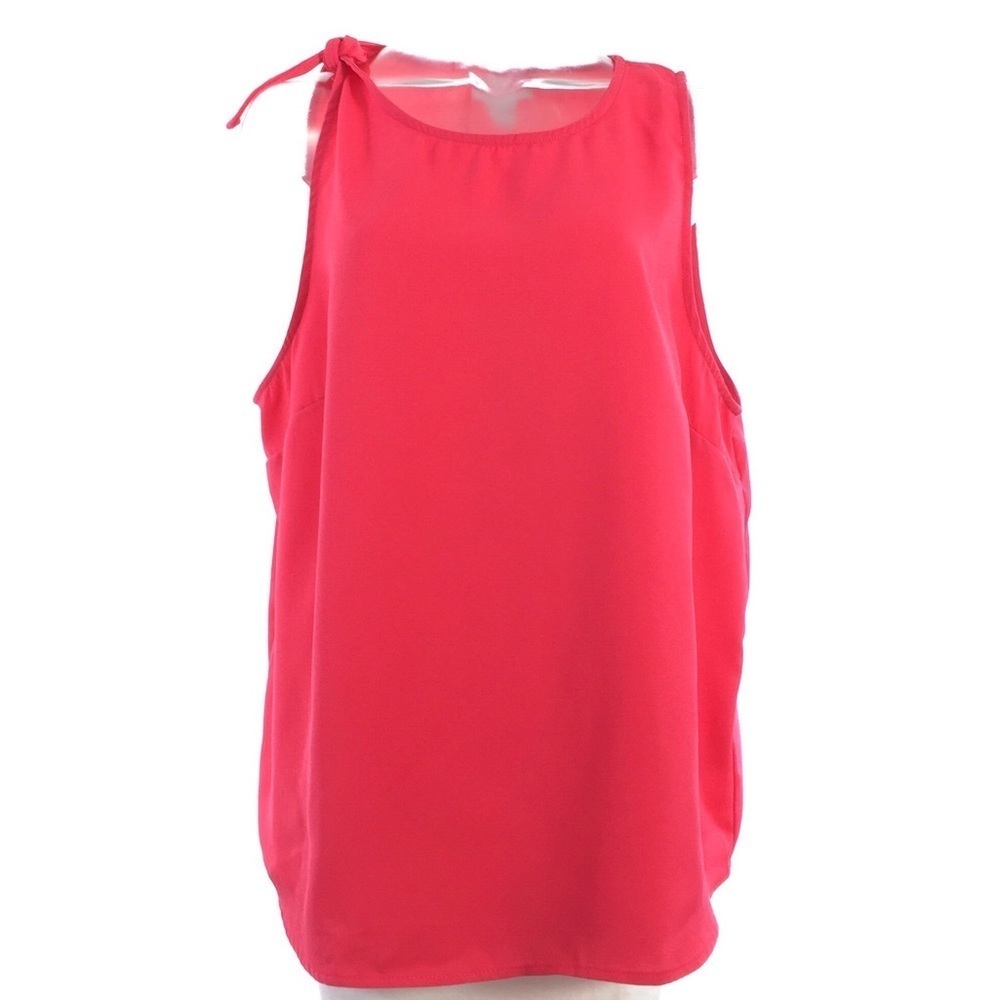 14th & Union Coral Side Bow Tie Sleeveless Top XL